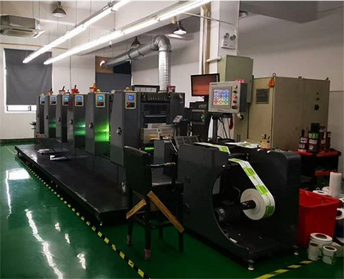 PS plate label printing press.