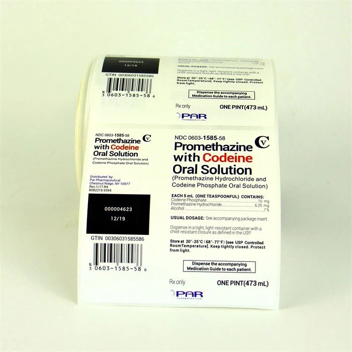 1. Roll of stickers printed for Par