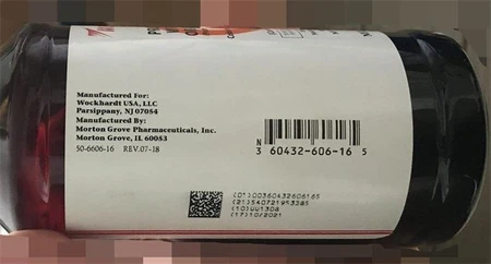 Wockhardt Oral Solution business sticker label added QR codes