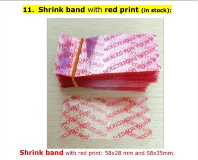 Shrink Band With Red Writing 58*35